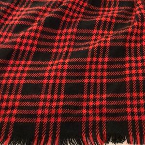 Red and black plaid scarf